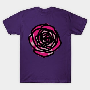 Nature Art Abstract Pink Rose T-Shirt